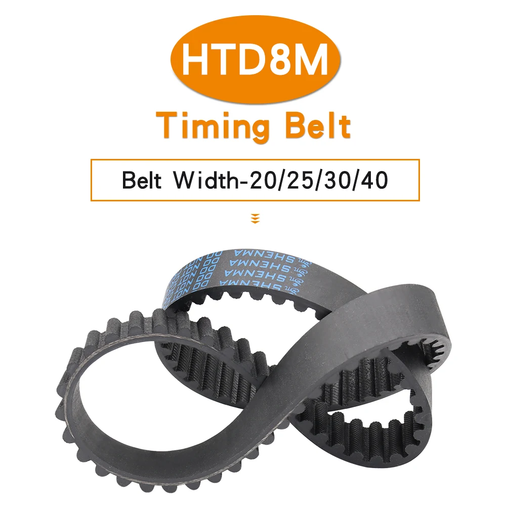 Synchronous Belt HTD8M-1536/1544/1552/1560/1576/1584/1600/1608/1616/1624/1632 Closed Loop Timing Belt Width 20/25/30/40 mm