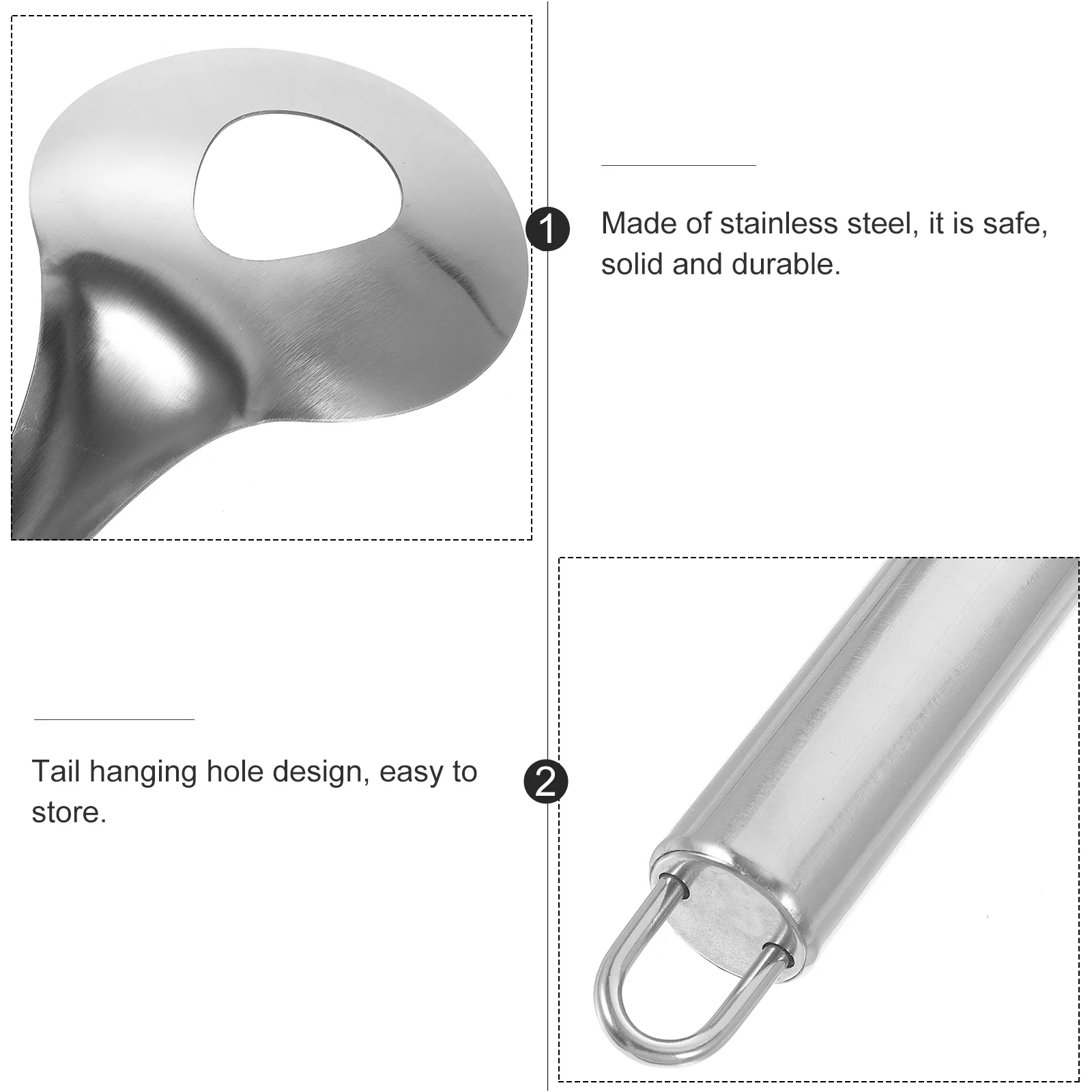 2Pcs Stainless Steel Meatball Spoon Long Handle Squeeze Maker Kitchen Tool Dessert Spoons Sugar Spoons Dining Bar Gadgets