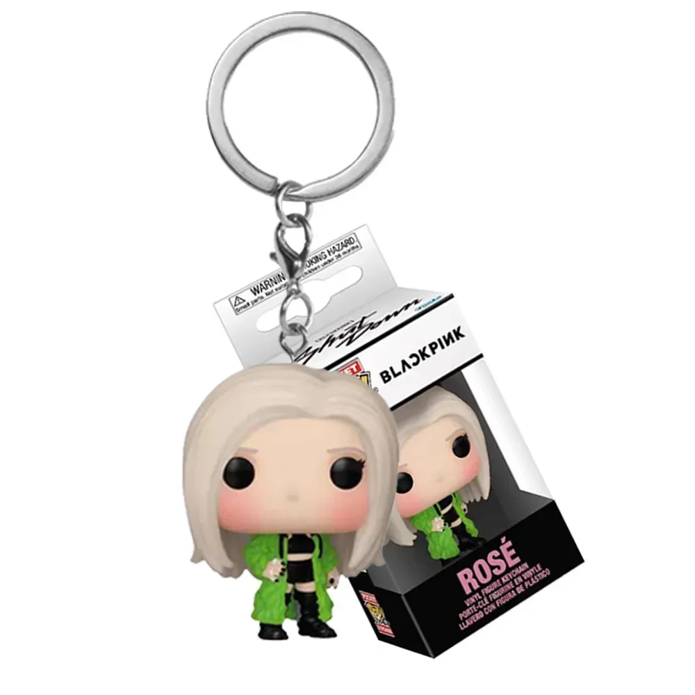 Keychain 4 styles Rose Jisoo Jennie Lisa Vinyl Action Figure Collection Model Toys for Birthday Gifts