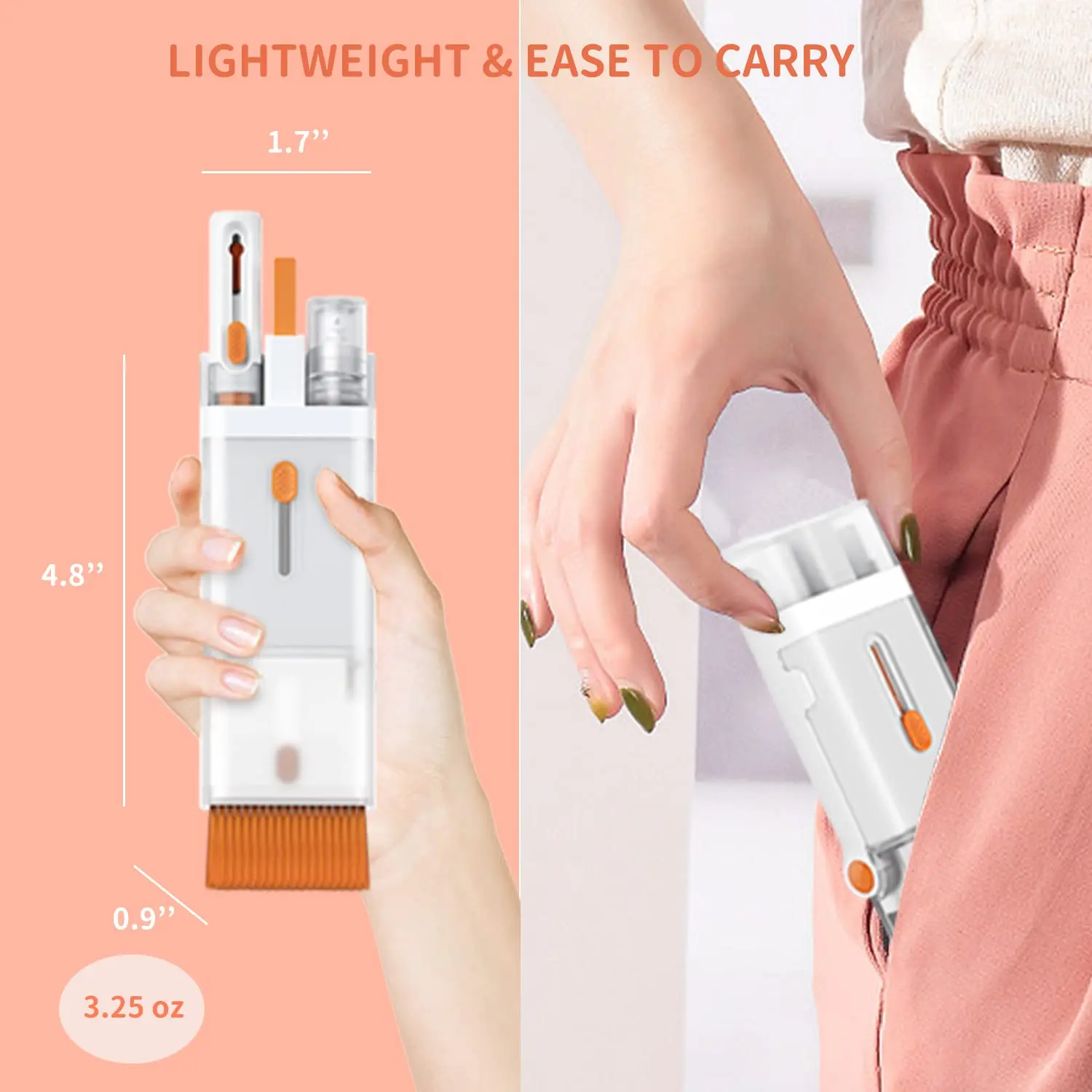 8 in 1 Keyboard Cleaning Brush Kit Phone Stand Earphone Cleaning Pen for Airpod 1 2 3 Cleaning Tool for Computer/MacBook/iPad 3