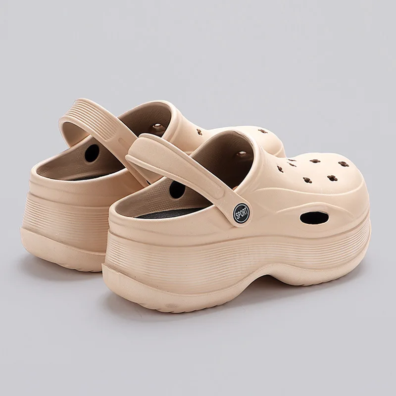 Chunky Platform Clogs Sandals for Women 2024 Summer Non-Slip Beach Slippers Woman Thick Bottom Eva Wedges Sandles Garden Shoes 4