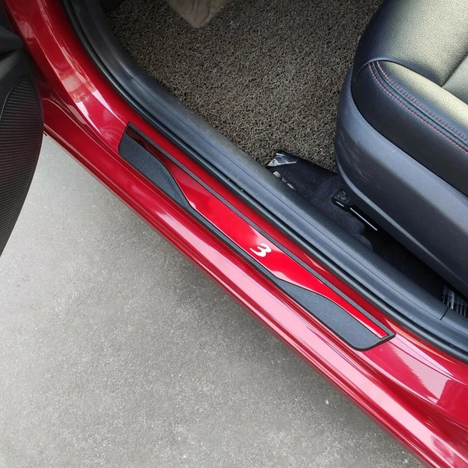 4 Stuks Auto Roestvrij Stalen Dorpels Instaplijsten Pedaal Voor Dacia Jogger 2018 2019-2023,Rvs Auto Instaplijsten Protector Kras Scuff Protection