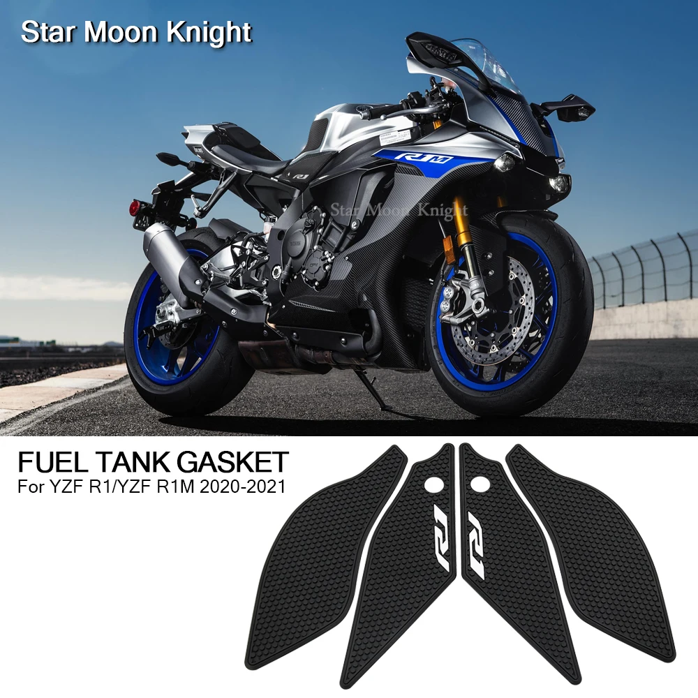 

Резиновая наклейка для бака мотоцикла Yamaha YZF R1 R1M YZFR1 YZF-R1 2020 - 2021