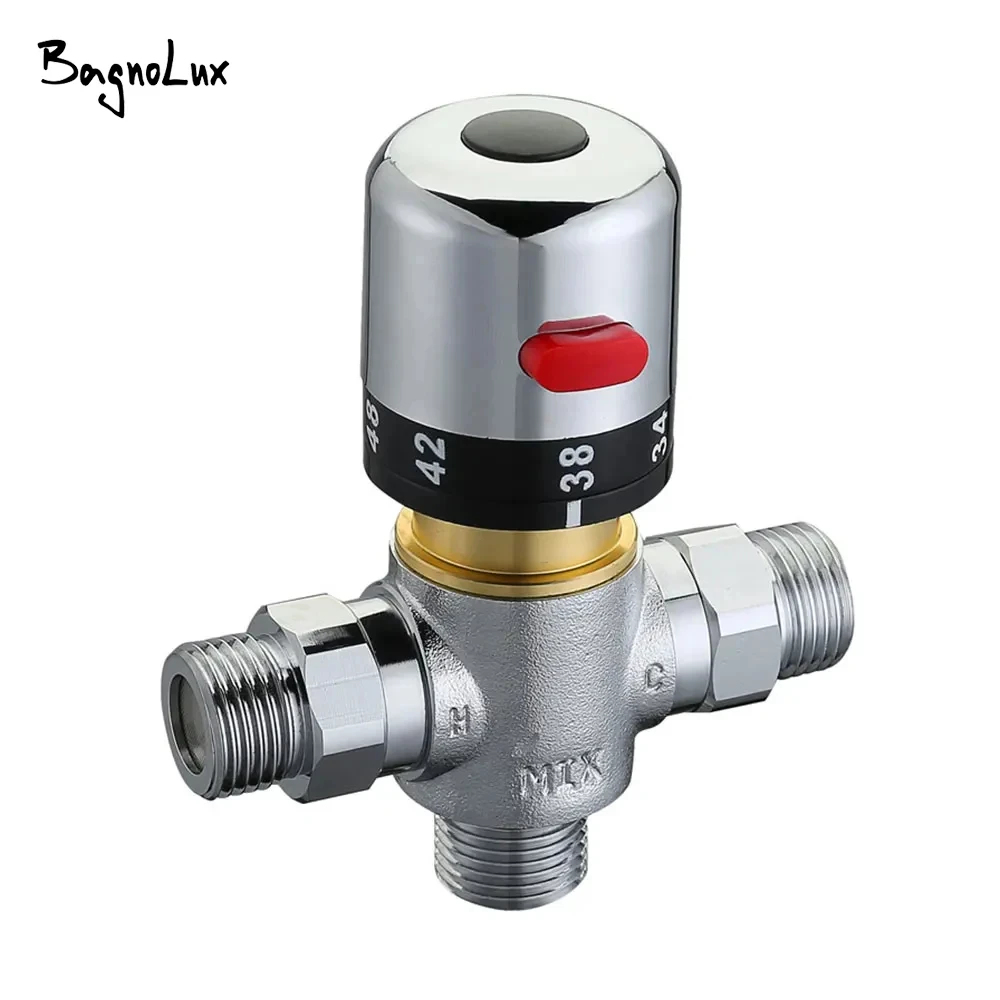 Adjust the Mixing Water Temperature Thermostatic mixer Solar Water Heater Valve DN15(G1/2) Copper Thermostatic Mixing Valve