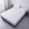 White Solid color Waterproof Polyester Bed Fitted Sheet Mattress Cover Sabana,(no pillowcas)90/120/150/160/180/200/220,7 size 1
