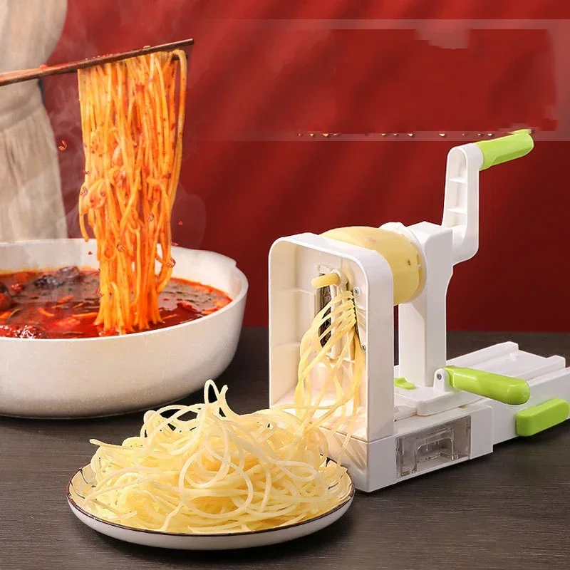 

Vegetable Grater Potato Spiral Slicer Whirlwind Fruit Vegetable Spiral Machine Noodle Maker Multifunctional Kitchen Gadgets