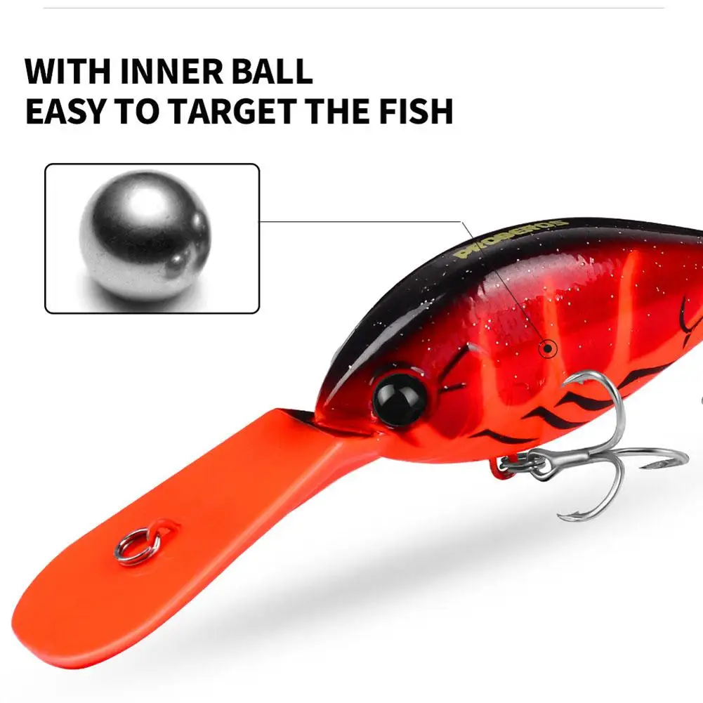 12.5cm-24.5g esca da pesca con ancorette manovella artificiale esca dura Crankbait attrezzatura da pesca per amante della pesca all'ingrosso