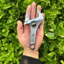 Compact Ultra - Thin Adjustable Wrench with Large Opening and Rubber Grip (6inch 159mm)