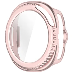 Enhanced Protective Case with Tempered Glass Film for Watch8 Classic 46mm (Frosted pink)