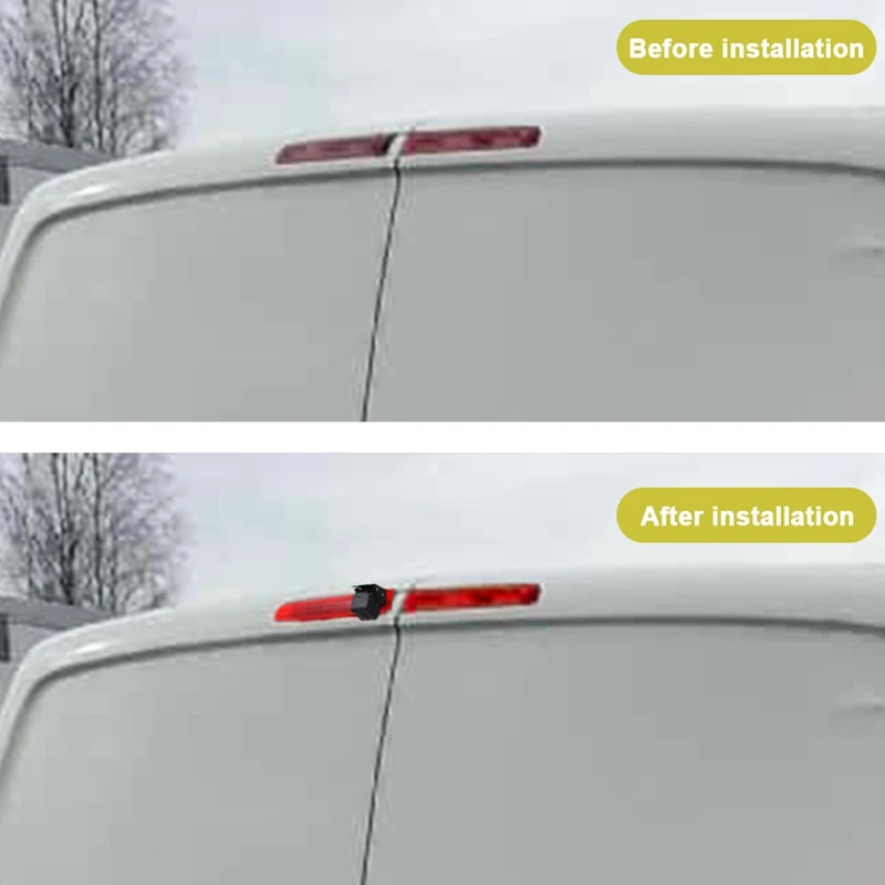 

Car High Level Brake Light Backup Camera Red & Black Plastic Car Accessories For VW Transporter T5 & T6