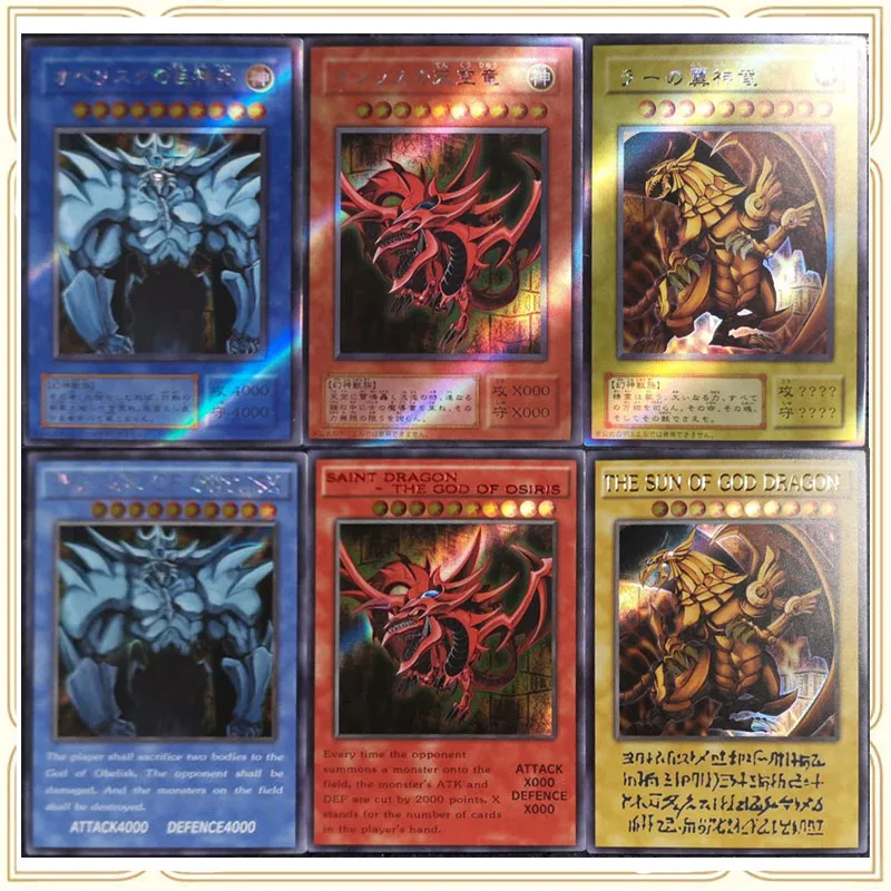 

Anime ACG Card Yu-Gi-Oh Egyptian God Collectible Card Toys For Boys Game Battle Card Christmas Birthday Present