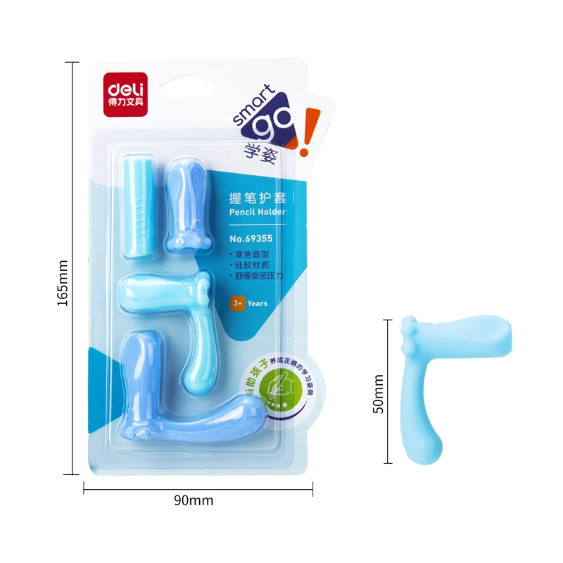 Porte-stylo en silicone souple pour enfants, aide à l'apprentissage, ration de posture de préhension, cadeau de papeterie