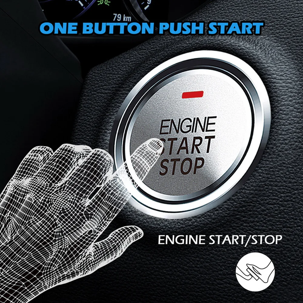 Car Alarm Kit Germany Spy Bluetooth APP Two Way Engine Start 2 LCD Remote 5000M Push Button Security Keyless Entry PKE 862