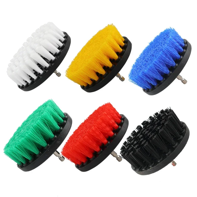 4 Inch nylon power brush tile drill brush for car detailing wash kitchen bathroom polisher auto cleaning tools car accessories car detailing brush set car cleaning tool drill brush attachment set