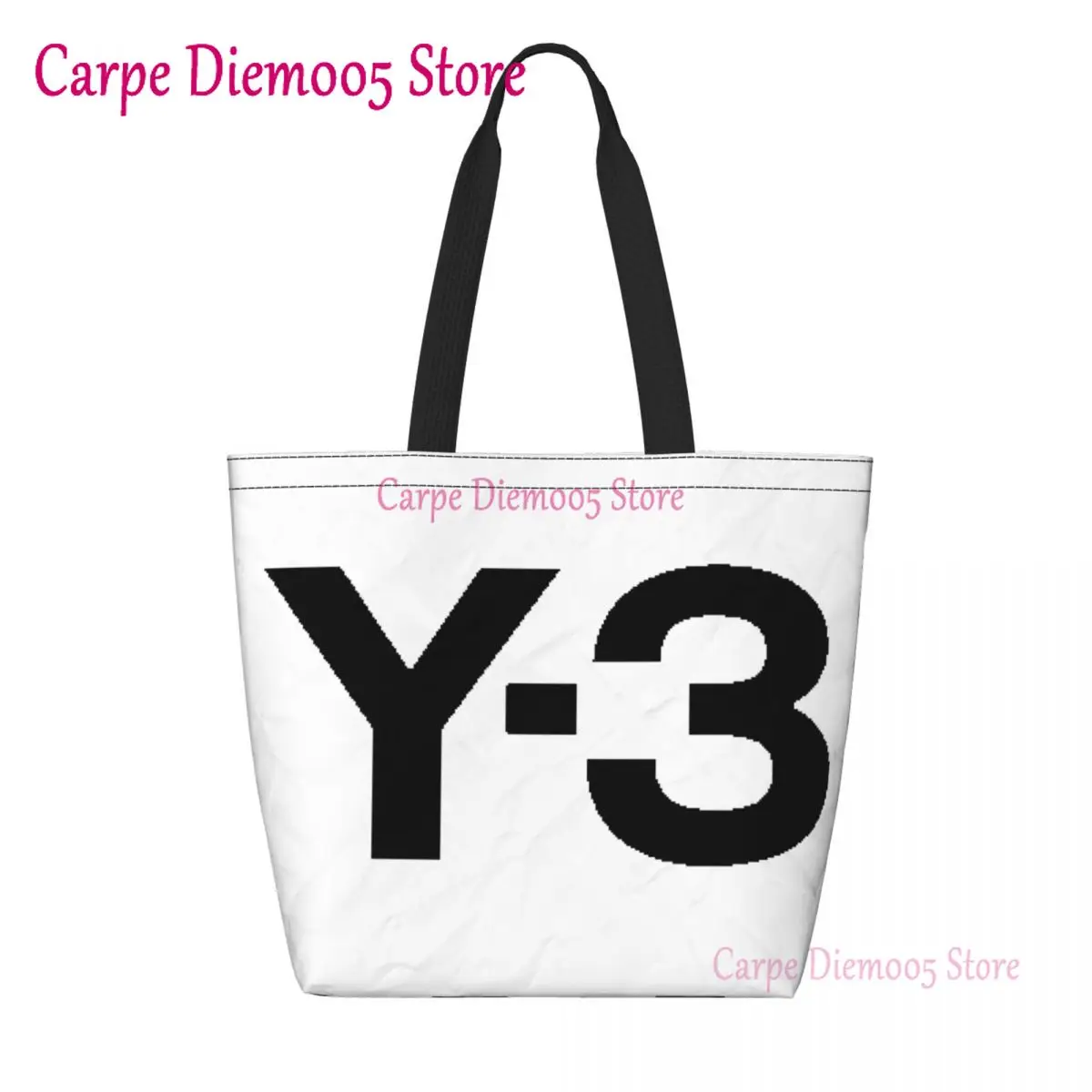 

Cute Print Yohji Yamamoto Skullies Shopping Tote Bag Reusable Canvas Shopper Shoulder Handbag