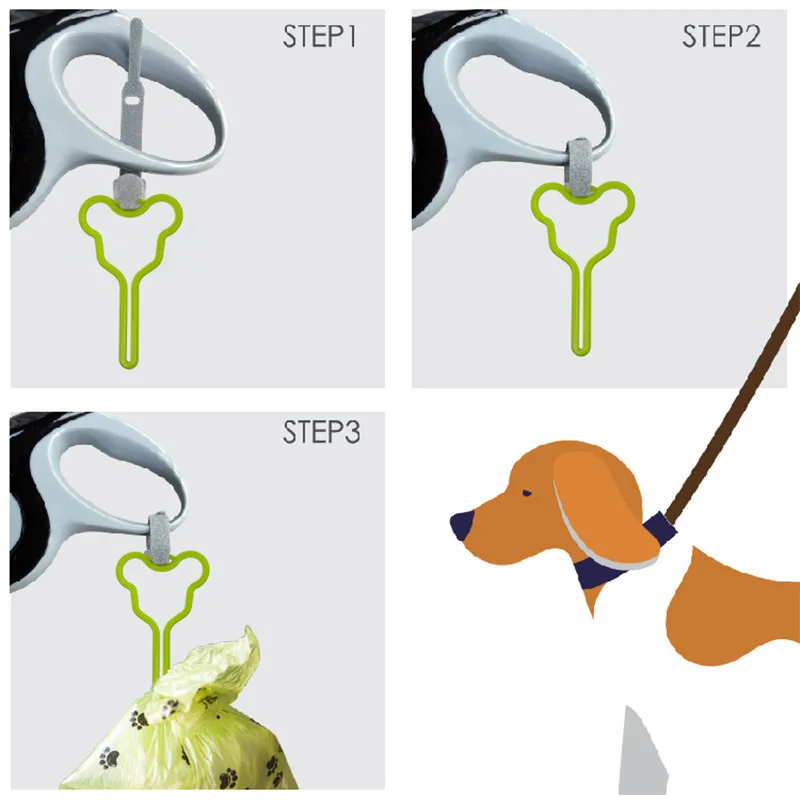Pet Poop Bag Holder Hands-free Fixed Clip Dog Walking Cleaning Supplies Pet Cat Dog Poop Bag Dispenser dog poop bag dog poop bag dispenser