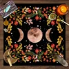 1PC Moonlight Flower Tarot Card Table Cloth, Altar Card Mat, Witchcraft Astrology Supplies Decorative Card Mat 4