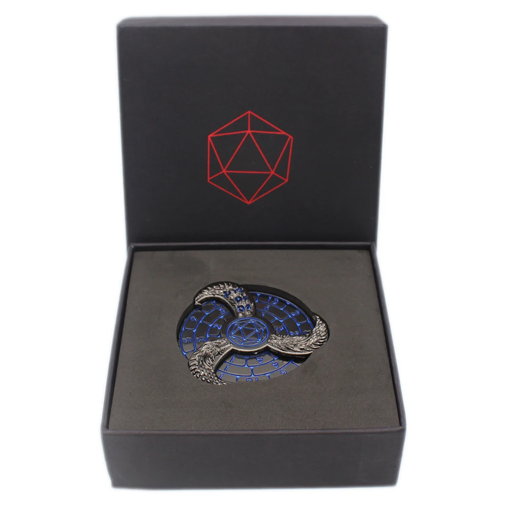 Fingertip gyro style DND Metal dice for role-play games player, Dragons, dnd Dice, Rotating Roulette Dice