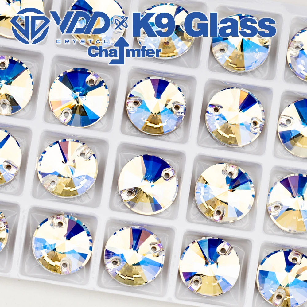 VDD Rivoli S256 Moonlight Top Qualität K9 Glas Nähen Auf Strass Kristall FlatBack Nähen Steine Für Bekleidungs Kleidung Zubehör – Detail 7