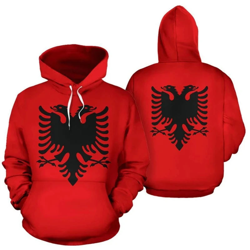 thumbnail image 1 of Sudadera con capucha con estampado 3D de la bandera de Albania para hombre, sudadera con capucha y chándal, ropa deportiva para hombre, 1 of 5