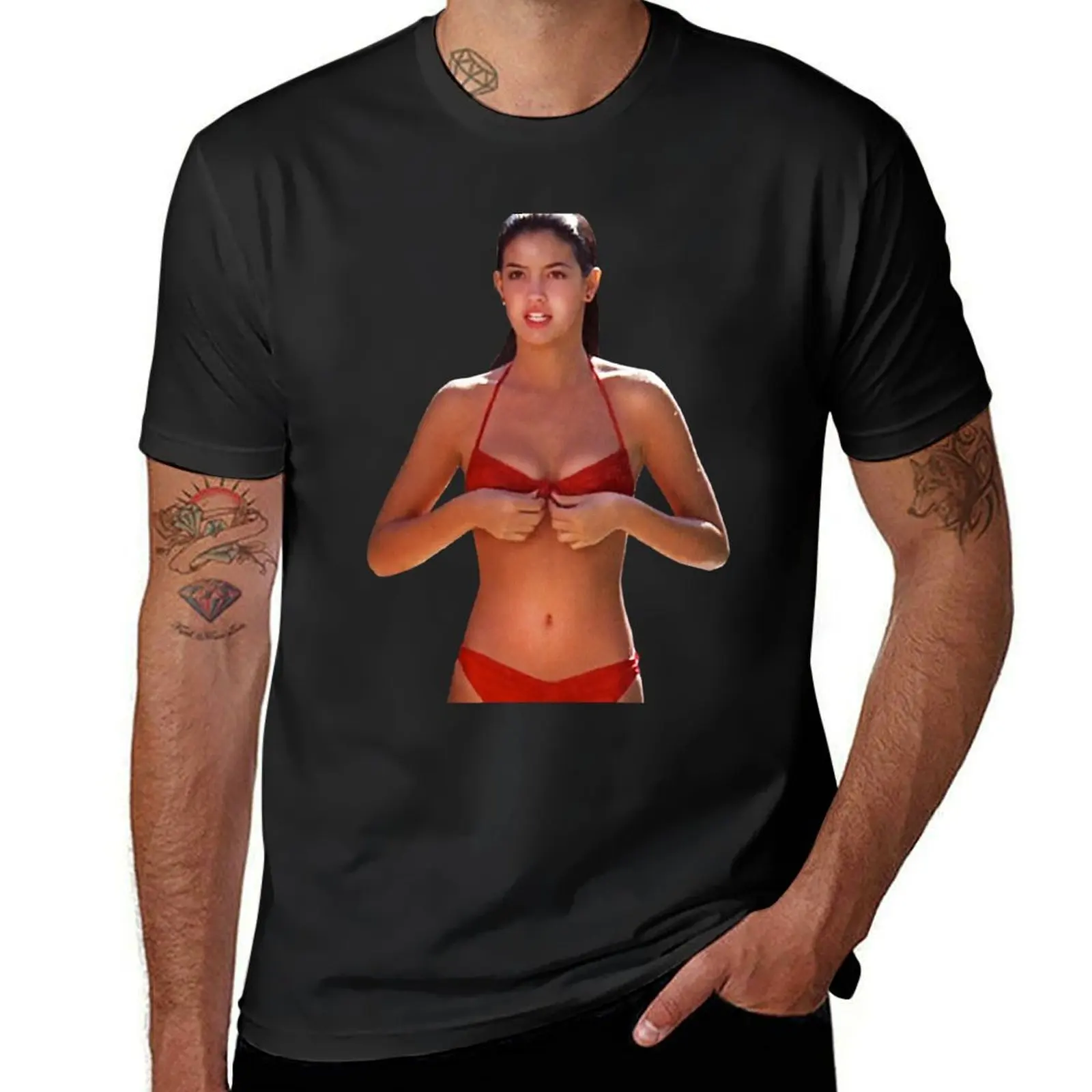 Phoebe Cates - Red Bikini - Ridgemont High T-Shirt heavyweights Aesthetic clothing Short sleeve tee sweat designer t shirt men