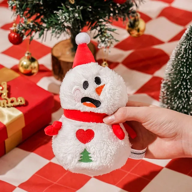 Christmas Cute Dog Plush Toys Interactive Squeaky Dog Chewing Toys for Entertainment and Teeth Cleaning Pet Supplies for Dog Cat 5