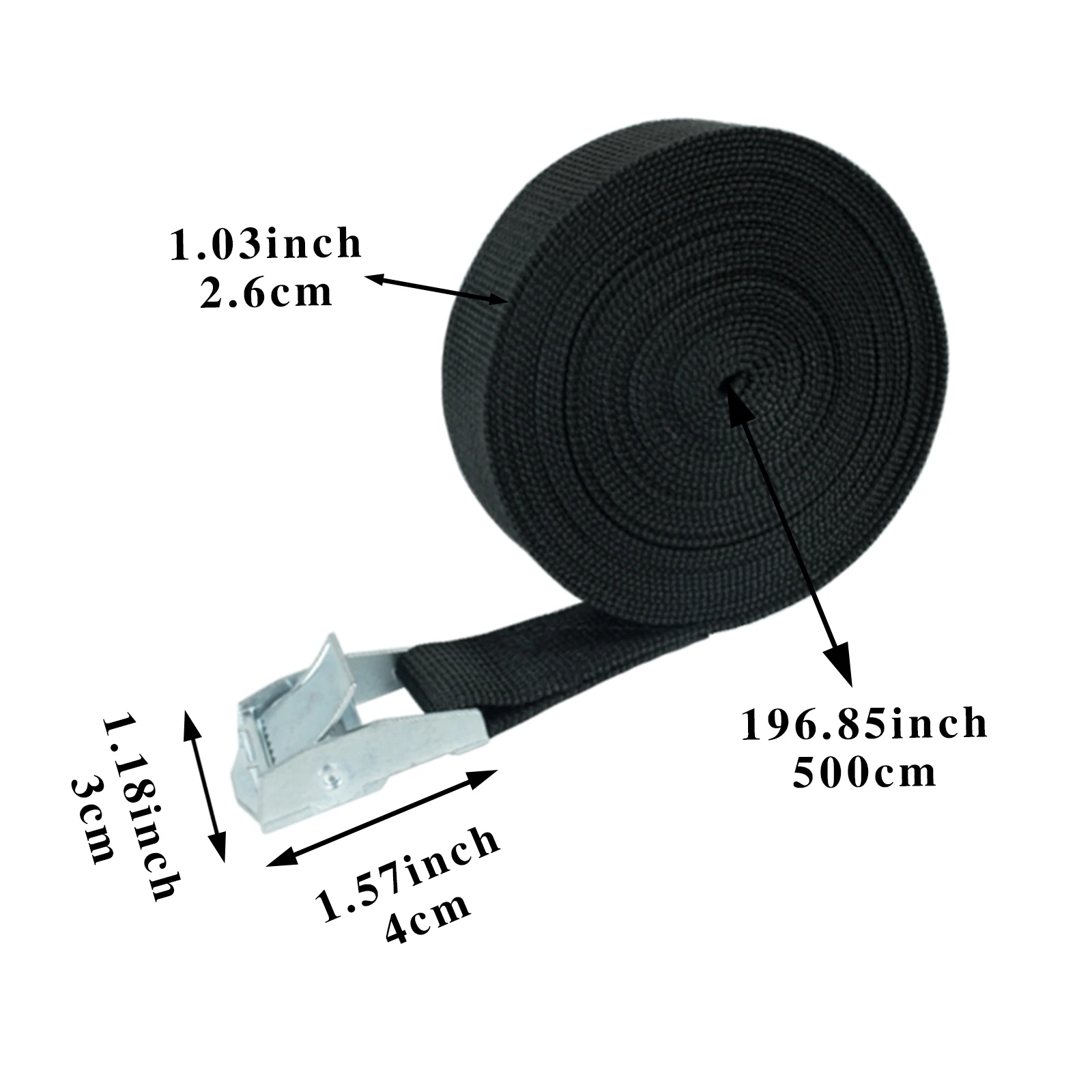 5M Cargo Straps With Buckle Tie-Down Belt for Motorcycle Car Bicycle Metal Tow Rope Strong Ratchet Fixing Belt for Luggage Bag