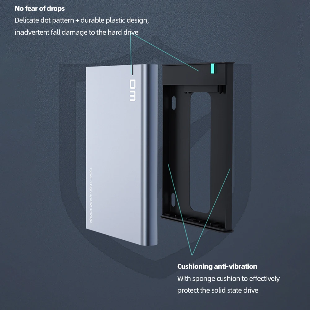 ˷̴ HDD ̽ USB 3.0 SATA ϵ ũ ̺ ڽ Ŭ, 2.5 ġ 7mm 9mm SSD SATA HDD  ̺ , 2.5 ġ