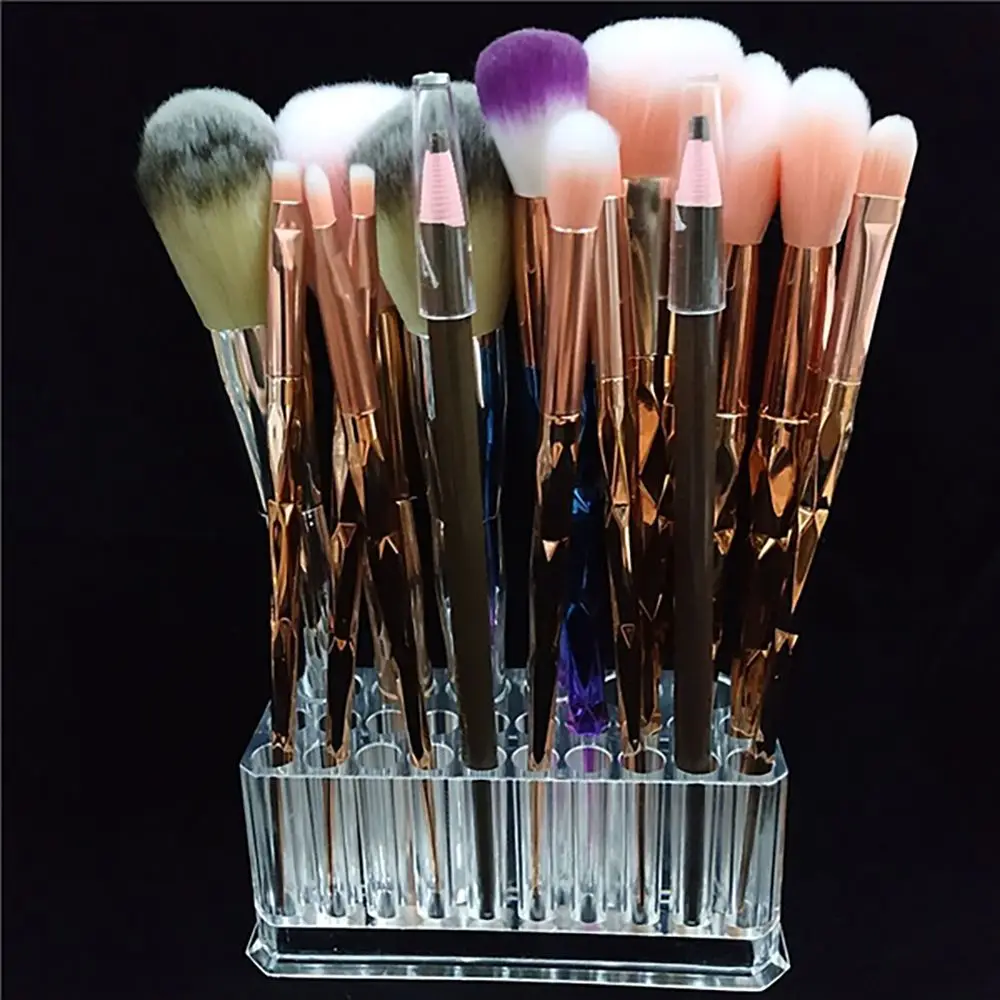 26 Holes Pencil Shelf Perfume Jewelry Box Lipstick Holder Cosmetic Organizer Display Stand Storage Box Makeup Brush Holder