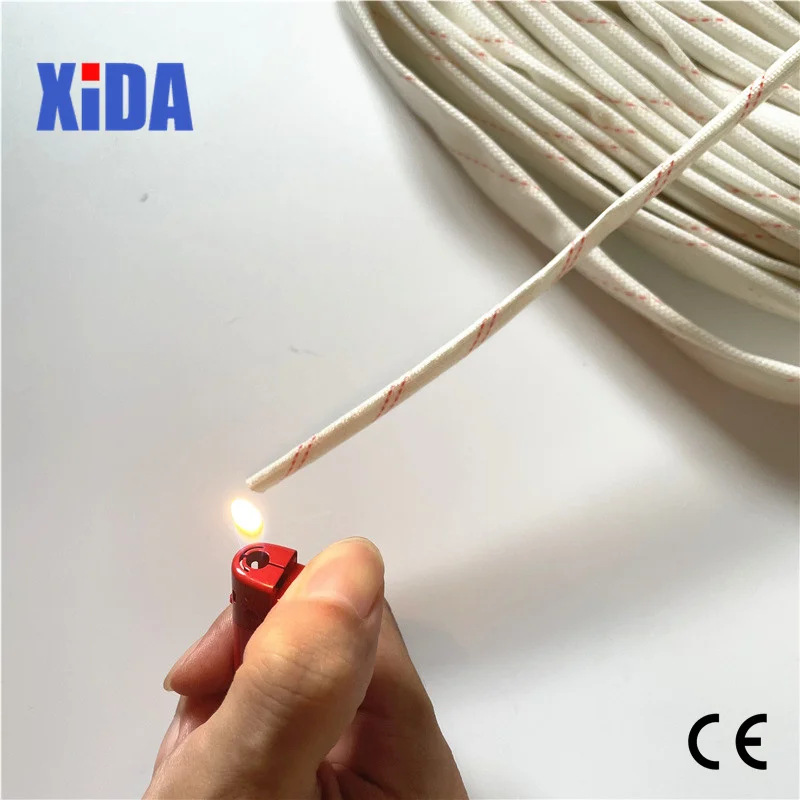 1 mt/los 1mm 1,5mm 2mm 2,5mm 3mm 4mm 5mm 6mm 8mm 600 grad Hohe Temperatur Geflochtene Weiche Fiberglas Hülse Glasfaser Rohr Schläuche – Detail 2