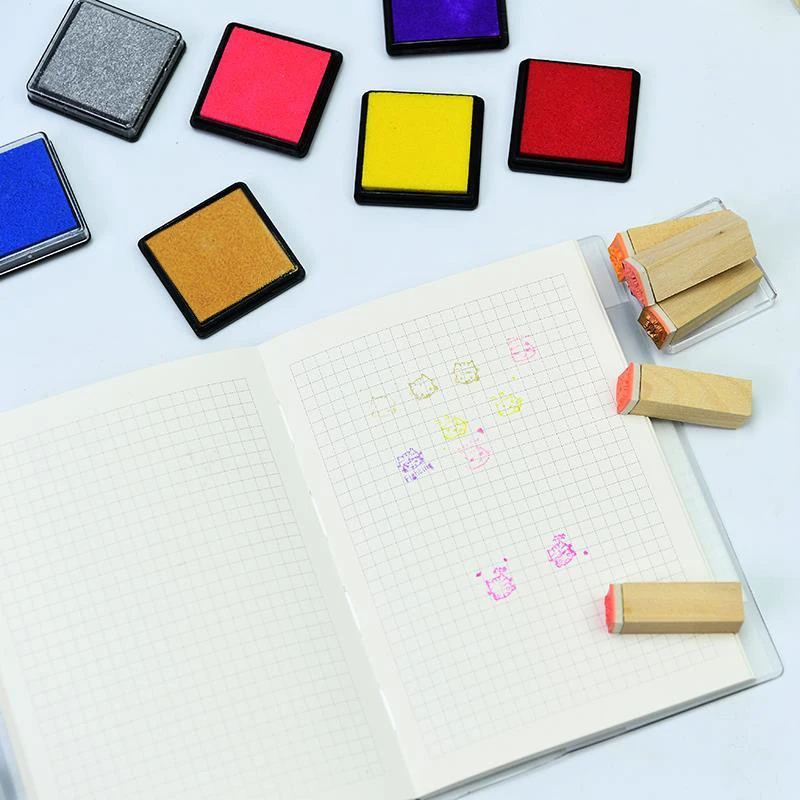 Ink Stamp Pad 15 Colors Inkpad Craft Oil Based DIY For Rubber Stamps Fabric Scrapbook Wedding Decor Fingerprint