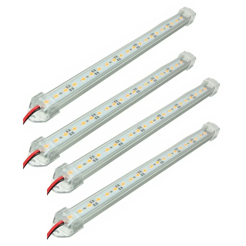 

4pcs 5630 LED Strip Light Bar Warm White Lamp IP65 Waterproof 6000K-6500K 12V 9W for Boat Camping Caravan