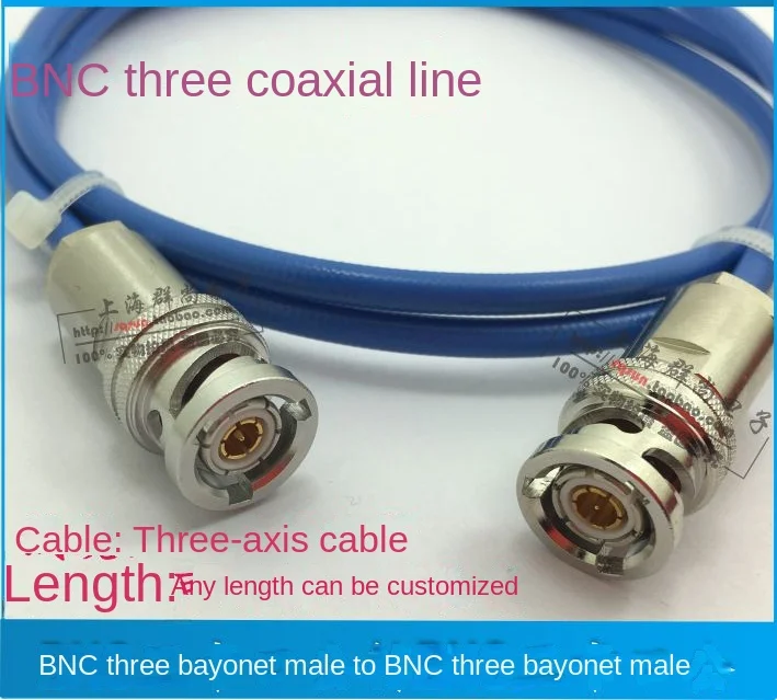 

Triax BNC three coaxial cable 1553B bus jumper trx316 double male three bayonet BNC line length