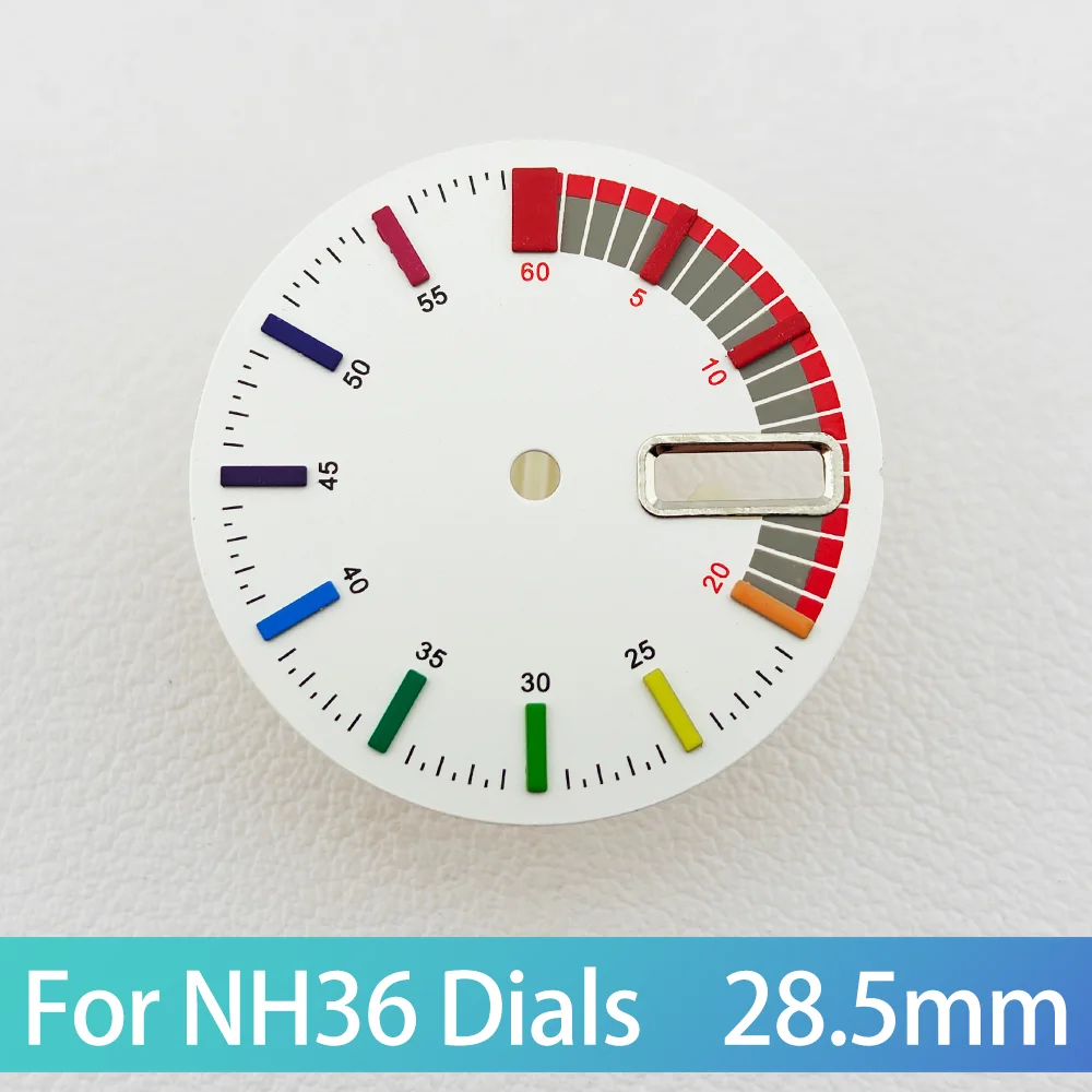 Rainbow Colored Dial with Weekly Calendar Window - 28.5mm Watch Accessory