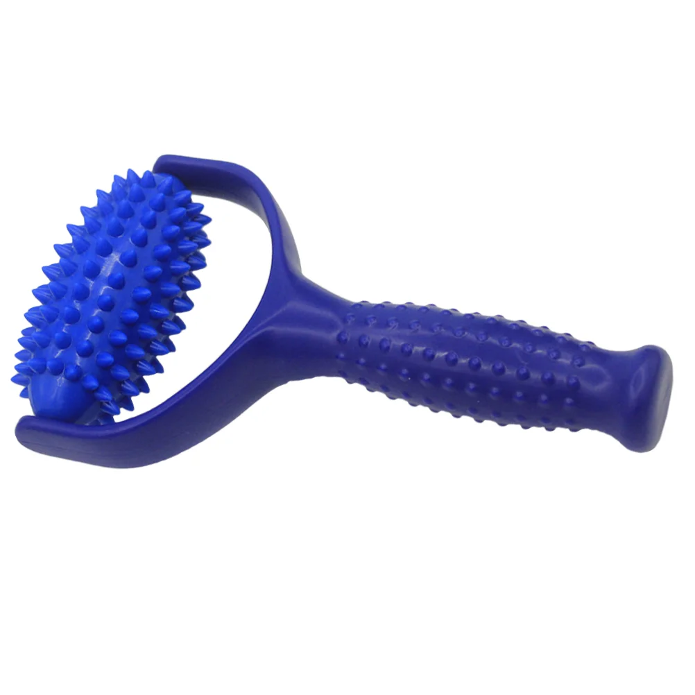 Spiked Massage Ball Roller Stick Yoga (Blue) Tool for Shoulder Massager Muscle Leg Back Home Neck