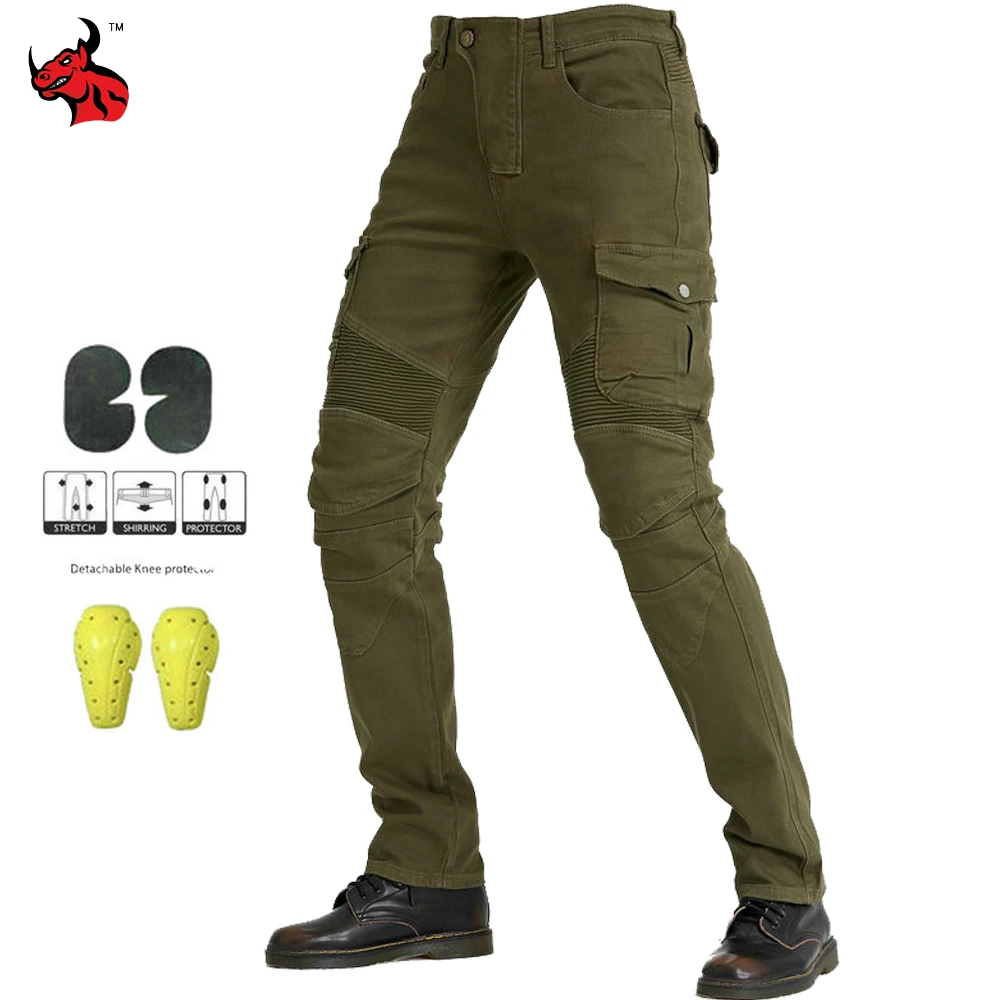 Spain Delivery Motorcycle Pants Men Moto Jeans Protective Gear Riding