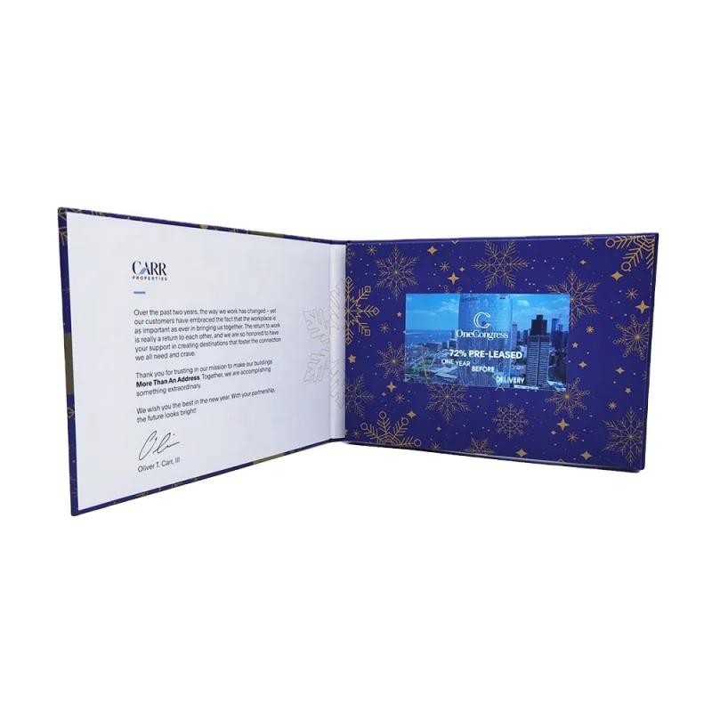 

custom 7 inch Promotional Motion Digital Wedding Invitation Greeting Card Album Mailer Gift Box Book Video Brochure