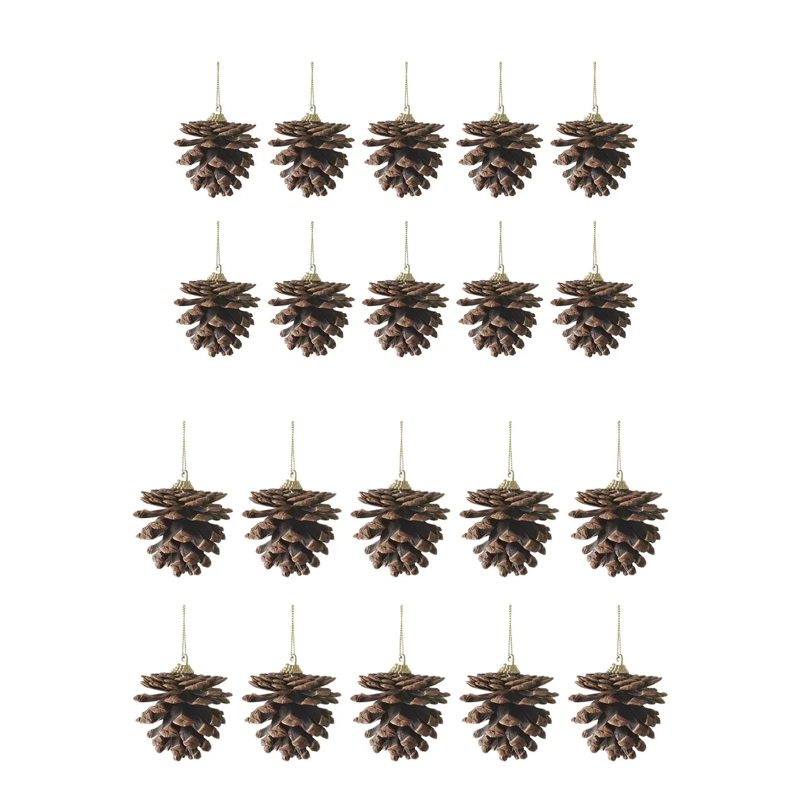 

10x Christmas Pine Cones Pendant Decorations Crafts, Hanging Xmas Tree Pendant