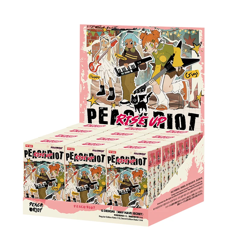 POP MART Peach Riot Rise Up Series Mystery Box 1PC/12PCS