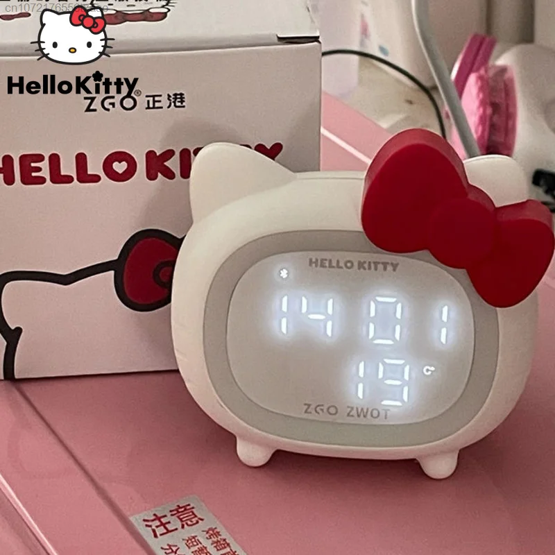 Sanrio Hello Kitty Alarm Clock Y2k Students Table Clock Bluetooth