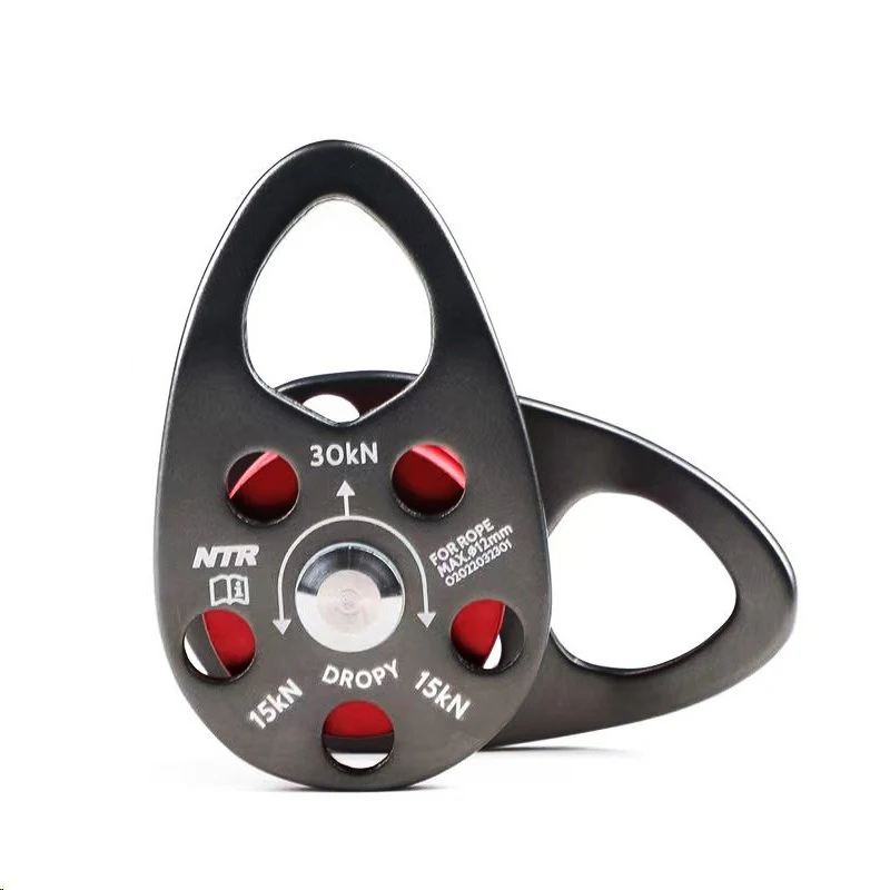 Rock Climbing Pulley Aluminum Alloy Side Swing Pulley Professional Climbing Carabiner Survival Accessories