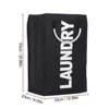 Practical Foldable Laundry Bag Storage Washing Dirty Clothes Laundry Basket Durable Storage Bag with Alloy Handle Laundry Room 6