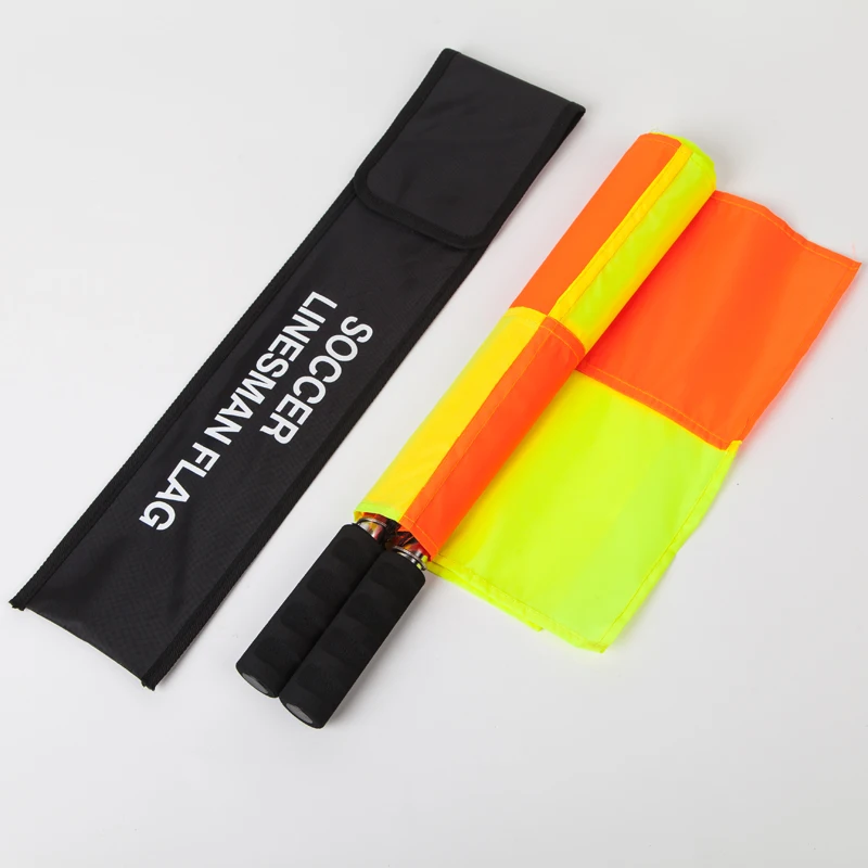 

Футбол флажки рефери, 1 пара, высокое качество, спортивный лайнсмен ярмарка игровой флажок комплект футбол рефери оборудование оптом