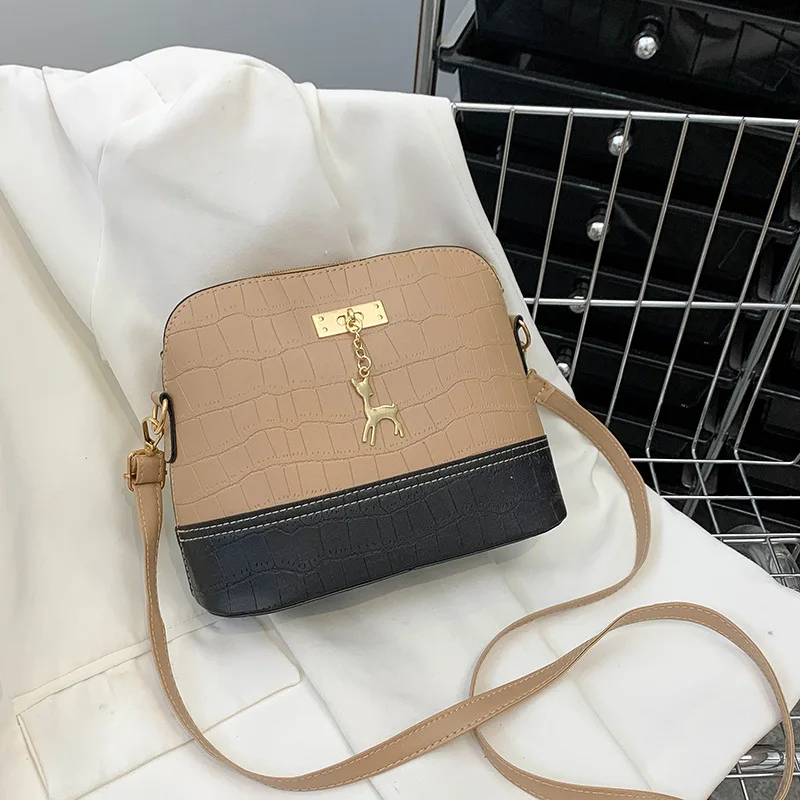 PU Leather Women Shoulder Bag Crossbody Bag Deer Toy Pendant