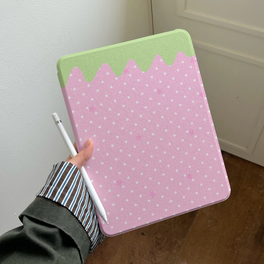 Adorable Pink Strawberry Tablet Case - Stylish and Durable Protective Shell Cover