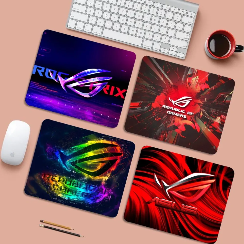 

A-ASUS-ROGS Mousepad 25x29cm Small Table Mat Student Mousepad Computer Keyboard Pad Games Pad Desk Mat for PC Gamer Mousemat