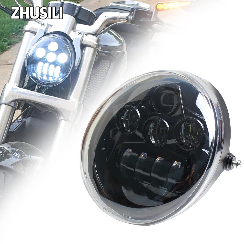 

LED Headlights For Motorcycles Harley Davidson VRod V-Rod VRSC VRSCA VRSCB VRSCF VRSCAW 2002-2017 High Low Beam Accessories