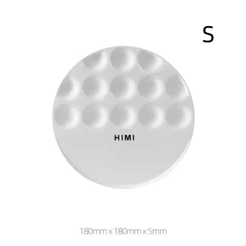 Himi Round Paint Palette Empty 13 Grids Plastic Paint Palette Tray For Watercolor Gouache Oil Painting Art Supplies