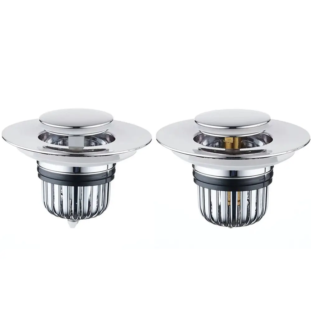 

Выдвижной фильтр для слива, Модернизированный латунный фильтр нажимного типа, без перелива, для кухни