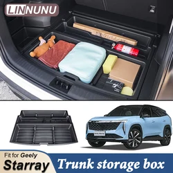 LINNUNU Trunk Spare Tire Storage Box Fit for Geely Boyue L 2023 Atlas Dustproof Interior Car Accessories Black ABS for Starray